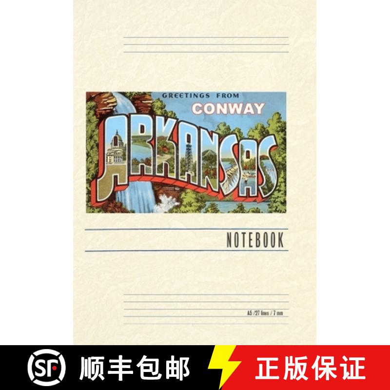 【3-4周达】Vintage Lined Notebook Greetings from Conway [9798385401123]