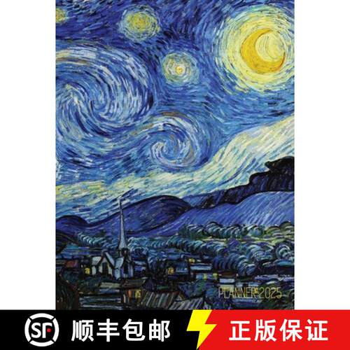 【3-4周达】Vincent van Gogh Planner 2025: Starry Night Planner Organizer | January-December (12 Month... [9781965994122]