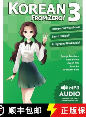 【3-4周达】Korean From Zero! 3: Continue Mastering the Korean Language with Integrated Workbook and O... [9780989654548]