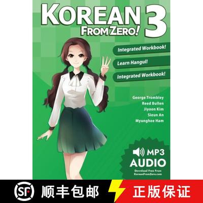 【3-4周达】Korean From Zero! 3: Continue Mastering the Korean Language with Integrated Workbook and O... [9780989654548]