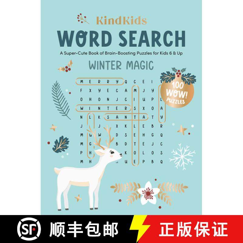 【3-4周达】Kindkids Word Search Winter Magic: A Super-Cute Book of Brain-Boosting Puzzles for Kids 6 ... [9780764367236]