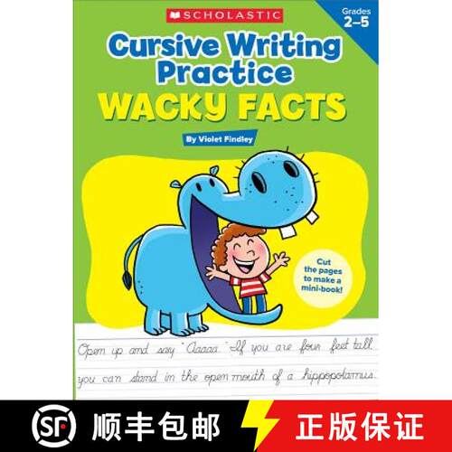 【3-4周达】Cursive Writing Practice: Wacky Facts: Grades 2-5 [9780545943178]