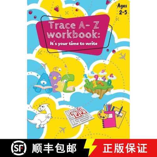 【3-4周达】精装 Trace A- Z Workbook: It's your Time to Write Ages 2-5 [9789692293211]