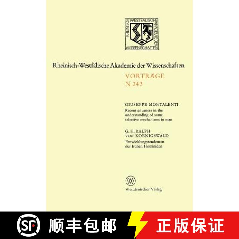 【3-4周达】Recent Advances in the Understanding of Some Selective Mechanisms in Man. Entwicklungstend... [9783531082431]