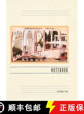 【3-4周达】Vintage Lined Notebook Greetings from Mobile [9798385400539]