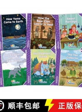 【3-4周达】Jolly Phonics Folktales Purple Readers (Level 5) Complete Set (1-6): in Precursive Letters... [9781835821244]