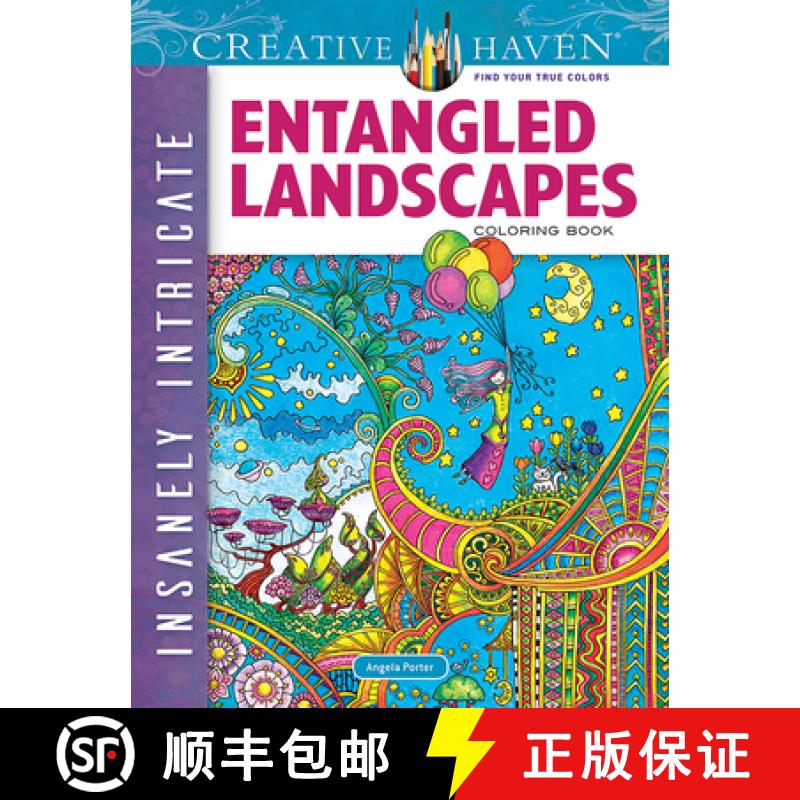 预订 Creative Haven Insanely Intricate Entangled Landscapes Coloring Book [9780486806983]