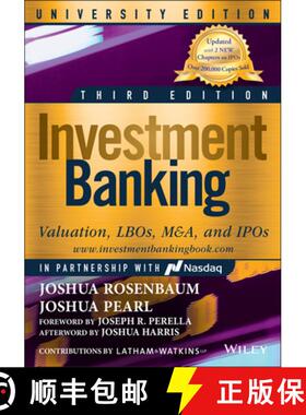 【3-4周达】Investment Banking University, Third Edition - Valuation, LBOs, M&A, and IPOs: Valuation, ... [9781119823377]