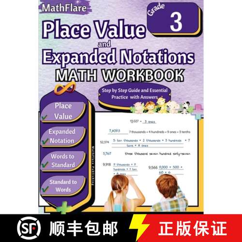 【3-4周达】Place Value and Expanded Notations Math Workbook 3rd Grade: Place Value Grade 3, Expanded ... [9798869372628]