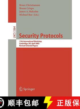 【3-4周达】Security Protocols : 6th International Workshop, Cambridge, UK, April 15-17, 1998, Proceed... [9783540656630]