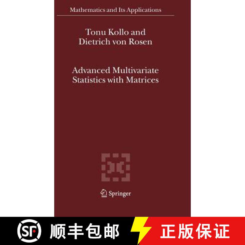 【3-4周达】Advanced Multivariate Statistics with Matrices [9781402034183]