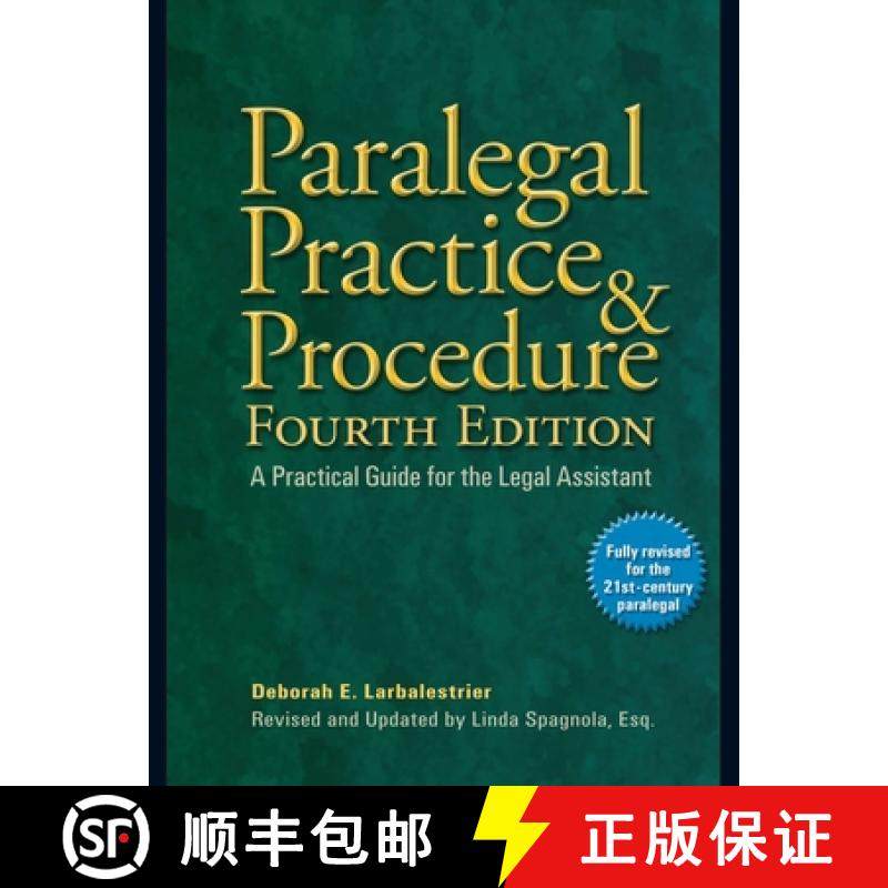 【3-4周达】Paralegal Practice & Procedure Fourth Edition: A Practical Guide for the Legal Assistant [9780735204331]