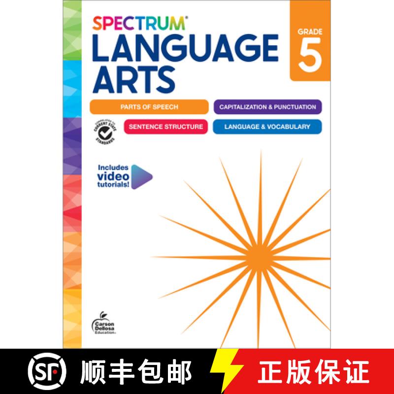 【3-4周达】Spectrum Language Arts Workbook, Grade 5 [9781483871394]
