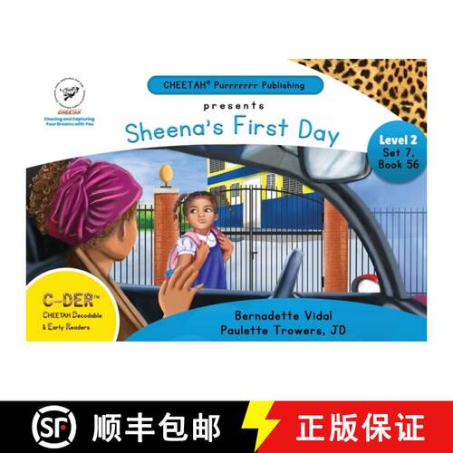 【3-4周达】C-DER (Cheetah Decodable & Early Readers) Set 6, Book 56, Sheena's First Day [9798330330966]