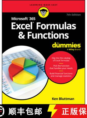 【3-4周达】Microsoft 365 Excel Formulas & Functions For Dummi es, 7th Edition [9781394295517]