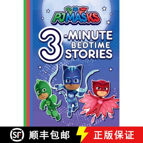 【3-4周达】精装 Pj Masks 3-Minute Bedtime Stories [9781534470576]