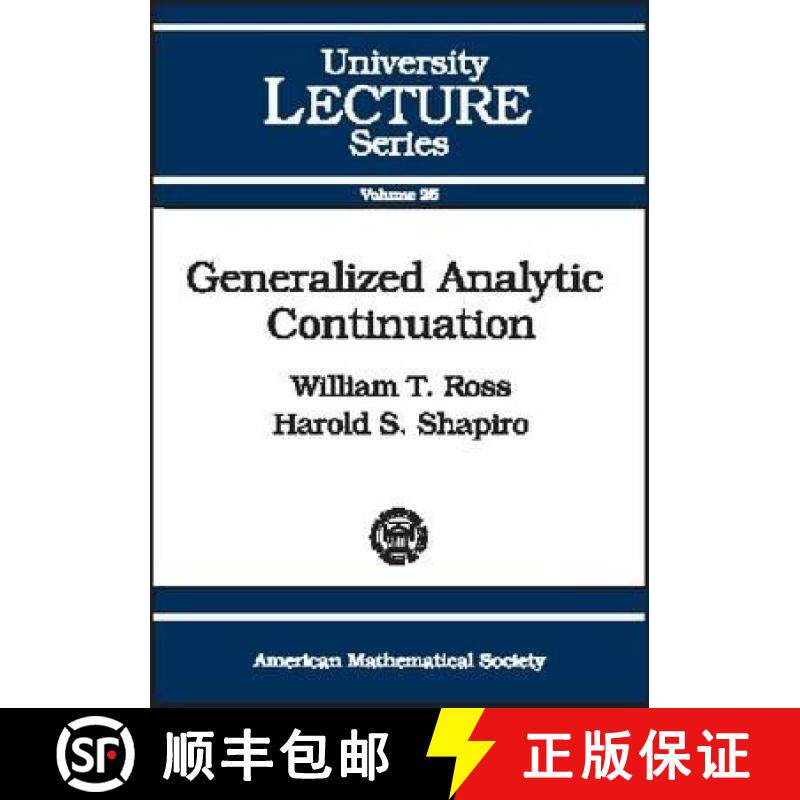 【3-4周达】Generalized Analytic Continuation [9780821831755]