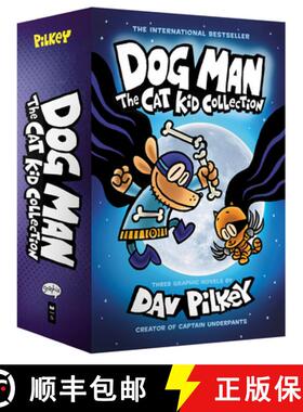 【3-4周达】Dog Man: The Cat Kid Collection: From the Creator of Captain Underpants (Dog Man #4-6 Box ... [9781338602197]