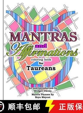 【3-4周达】Mantras and Affirmations Coloring Book for Taureans [9781387703326]