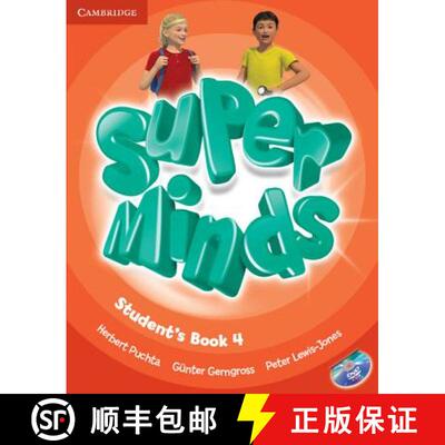 【2-3周达】Super Minds Level 4 Student's Book [With DVD ROM] [9780521222181]