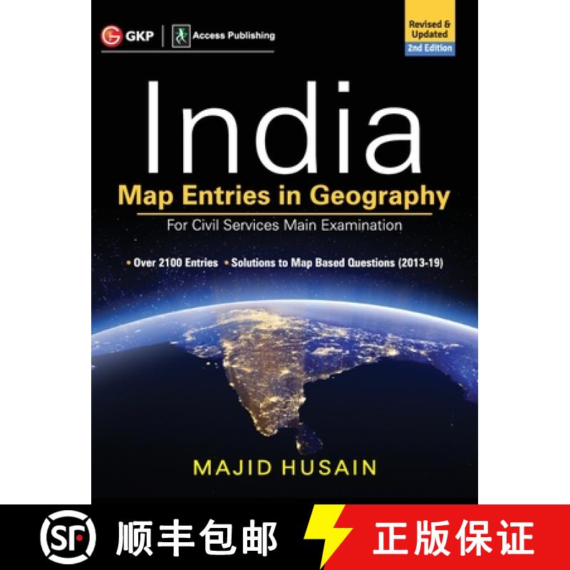 【2-3周达】India Map Entries in Geography for Civil Services Main Examination 2ed [9789389718744]