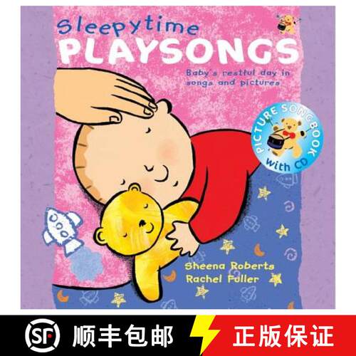【3-4周达】精装 Sleepy Time Playsongs (Book + CD): Baby's Restful Day in Songs and Pictures [9780713669411]