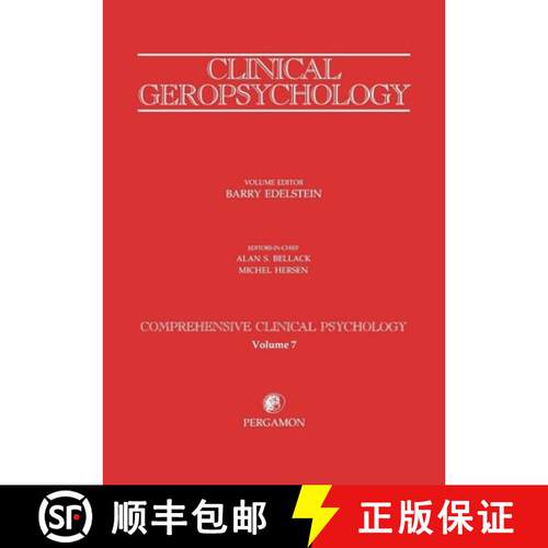 【3-4周达】Clinical Geropsychology: Comprehensive Clinical Psychology Volume 7 [9780080440699]