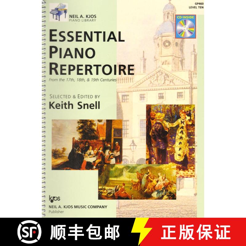【3-4周达】GP460 - Essential Piano Repertoire Book/CD - Level 10 (Neil A Kjos Piano Library Book & CD) [9780849763601]