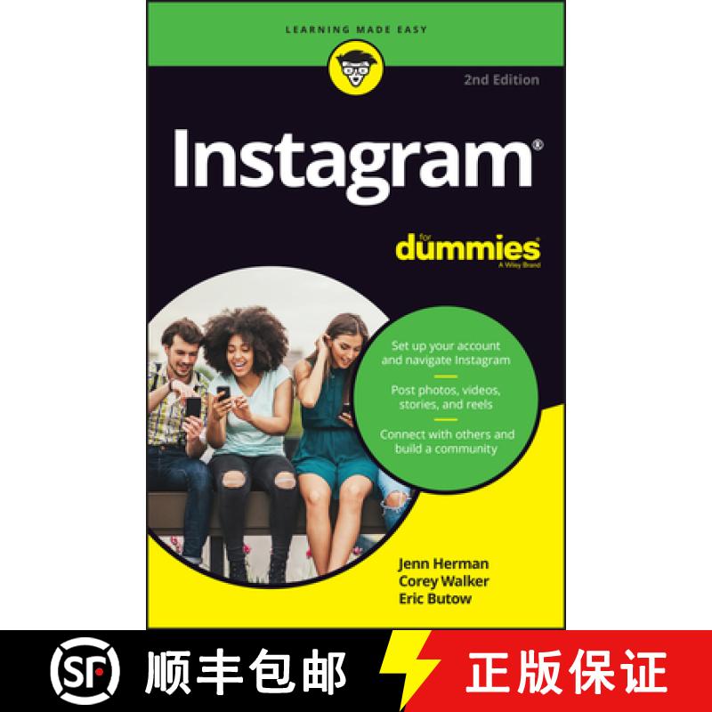 【3-4周达】Instagram For Dummies, 2nd Edition [9781119931799]
