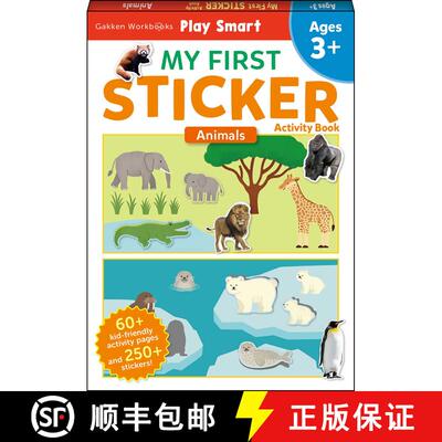 【3-4周达】Play Smart My First Sticker Activity Book Animals [9784056212464]