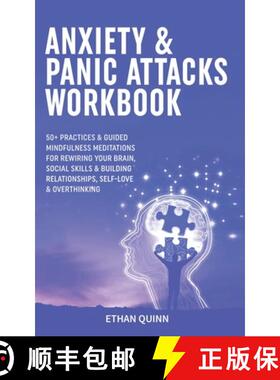 【3-4周达】Anxiety & Panic Attacks Workbook: 50+ Practices & Guided Mindfulness Meditations For Rewir... [9781801340090]