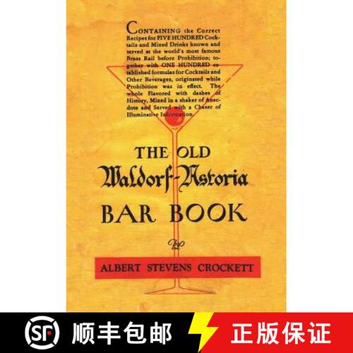 【3-4周达】The Old Waldorf Astoria Bar Book 1935 Reprint [9781640321243]