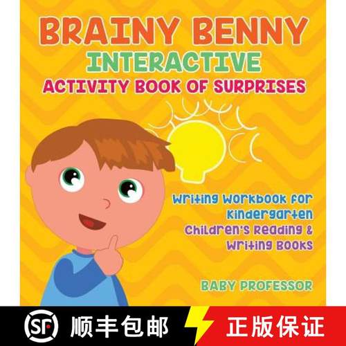 【3-4周达】Brainy Benny Interactive Activity Book of Surprises - Writing Workbook for Kindergarten | ... [9781541928022]