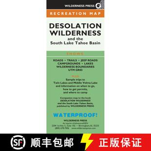 Lake Map the 预订 Tahoe 9781643590677 Wilderness Recreation Desolation and Basin South