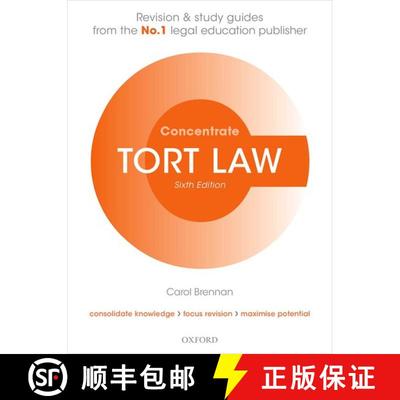 【3-4周达】Tort Law Concentrate: Law Revision and Study Guide [9780192897275]
