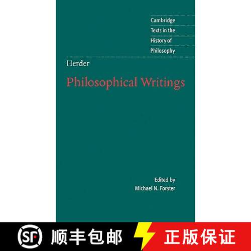 【3-4周达】精装 Herder: Philosophical Writings: - Herder: Philosophical Writings [9780521790888]