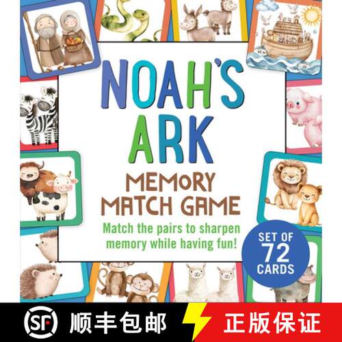 【3-4周达】Noah's Ark Memory Match Game (Set of 72 Cards) [9781441348449]