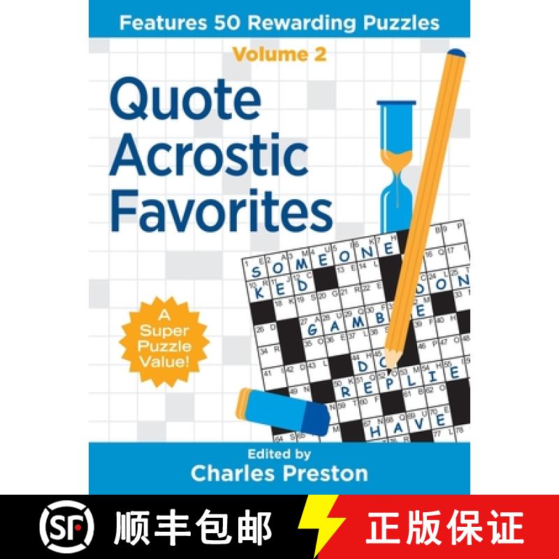 【2-3周达】Quote Acrostic Favorites: Features 50 Rewarding Puzzles [9780998832265]