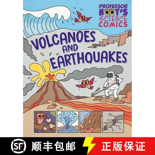 【3-4周达】Professor Hoot's Science Comics: Volcanoes and Earthquakes [9781526327864]