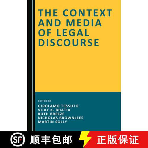 【3-4周达】精装 The Context and Media of Legal Discourse [9781527544772]