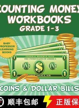 【3-4周达】Counting Money Workbooks Grade 1 - 3: Coins & Dollar Bills (Baby Professor Learning Books) [9781682800508]