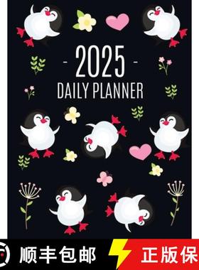 【3-4周达】Penguin Daily Planner 2025: Keep Track of All Your Weekly Appointments! | Cute Funny Black... [9781965994153]