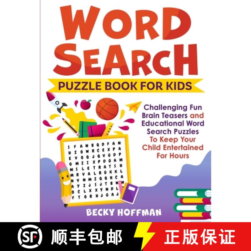 【3-4周达】Word Search Puzzle Book For Kids: Challenging Fun Brain Teasers and Educational Word Searc... [9781989655573]