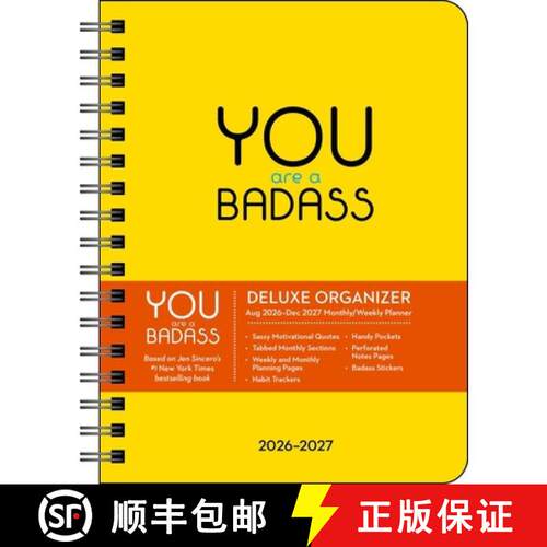 【3-4周达】You Are a Badass Deluxe Organizer 17-Month 2026-2027 Weekly/Monthly Planner [9798881607951]