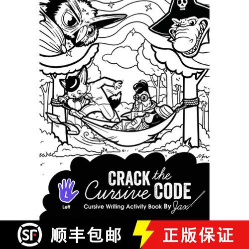 【3-4周达】Crack the Cursive Code: Left-Handed Cursive Writing Activity Book [9798218253974]