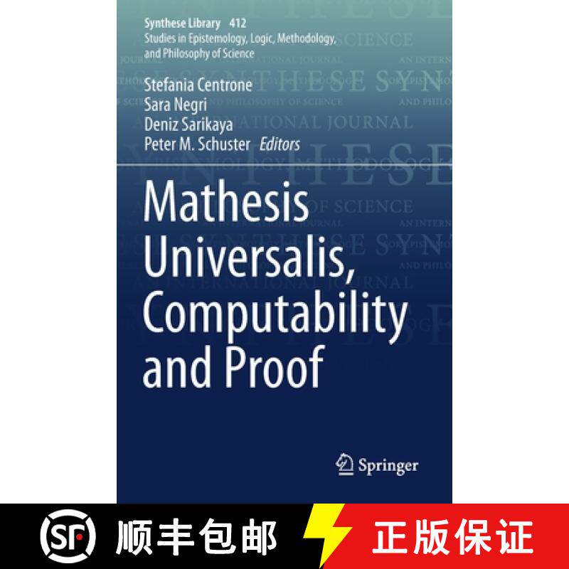 【3-4周达】Mathesis Universalis, Computability and Proof [9783030204495]