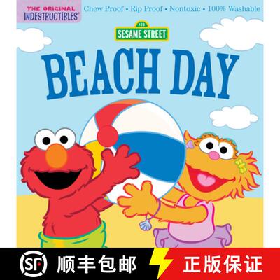 【3-4周达】Indestructibles: Sesame Street: Beach Day: Chew Proof - Rip Proof - Nontoxic - 100% Washab... [9781523523153]
