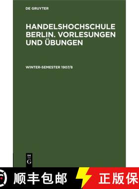 【3-4周达】精装 Winter–Semester 1907/8 [9783112674659]