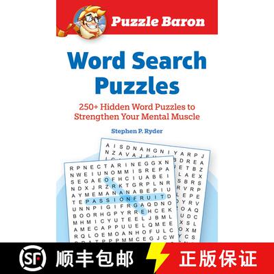 【3-4周达】Puzzle Baron's Word Search Puzzles: 250+ Hidden Word Puzzles to Strengthen Your Mental Muscle [9781615649969]