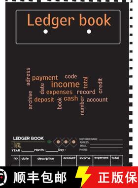 【3-4周达】Ledger Book: A Complete Expense Tracker Notebook, Expense Ledger, Bookkeeping Record Book ... [9781803852133]